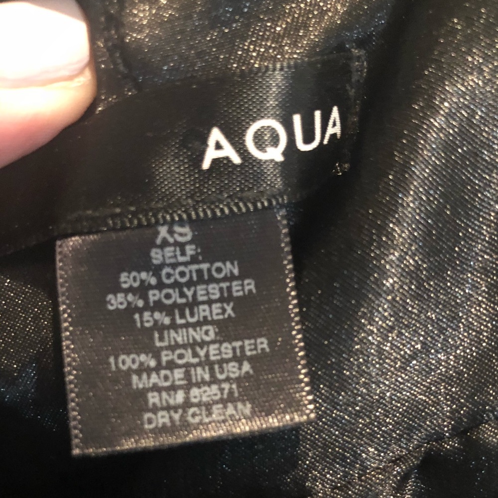 ** SOLD! ** AQUA BLACK STRAPLESS DRESS XS - Picture 6 of 6